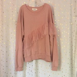 M women pastel pink sweatshirt